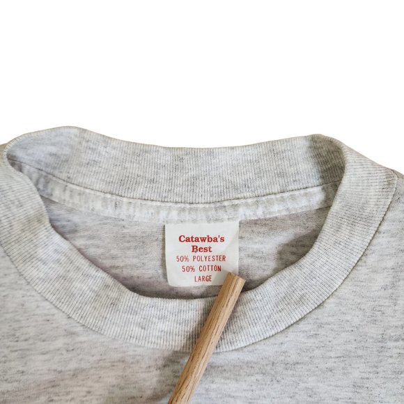 DS VINTAGE GEOFF BODINE L T-SHIRT NASCAR WINSTON CUP CHECKED GRAPHIC 1990 90'S - Picture 5 of 6